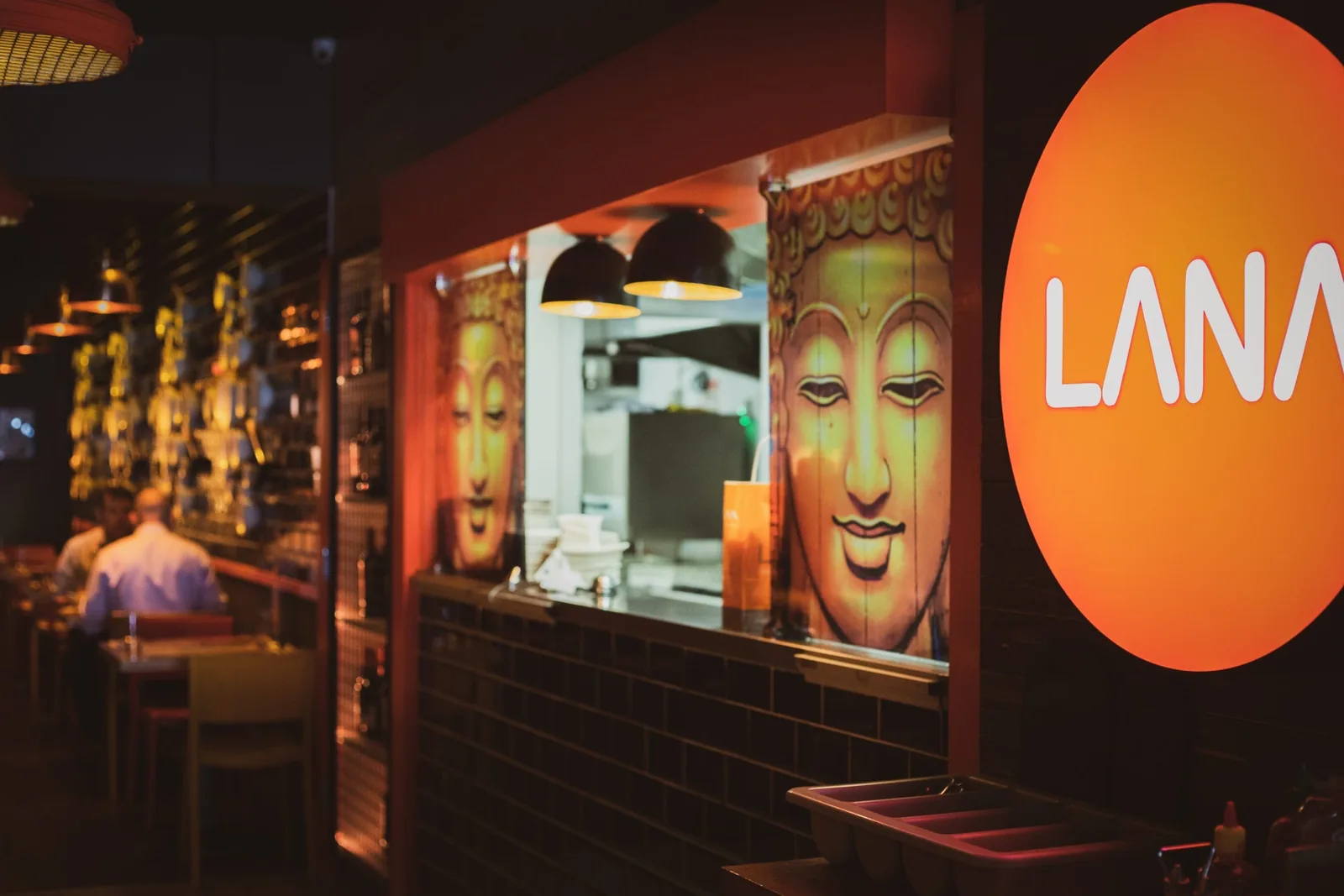 LANA restaurant interior with unique brand identity design in Limerick.