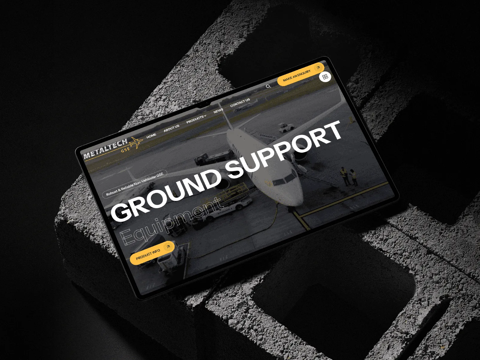Website layout with clear navigation and CTA for website design.