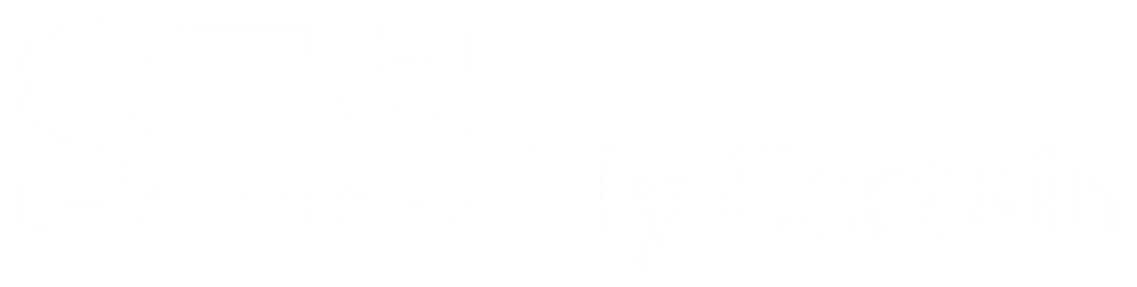 SES Fly Certain logo, premium brand identity design by Graphic House.